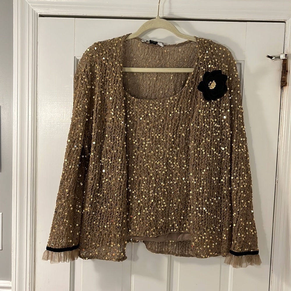 💥50% sale💥JS Boutique two piece sequin top size XL. E#615